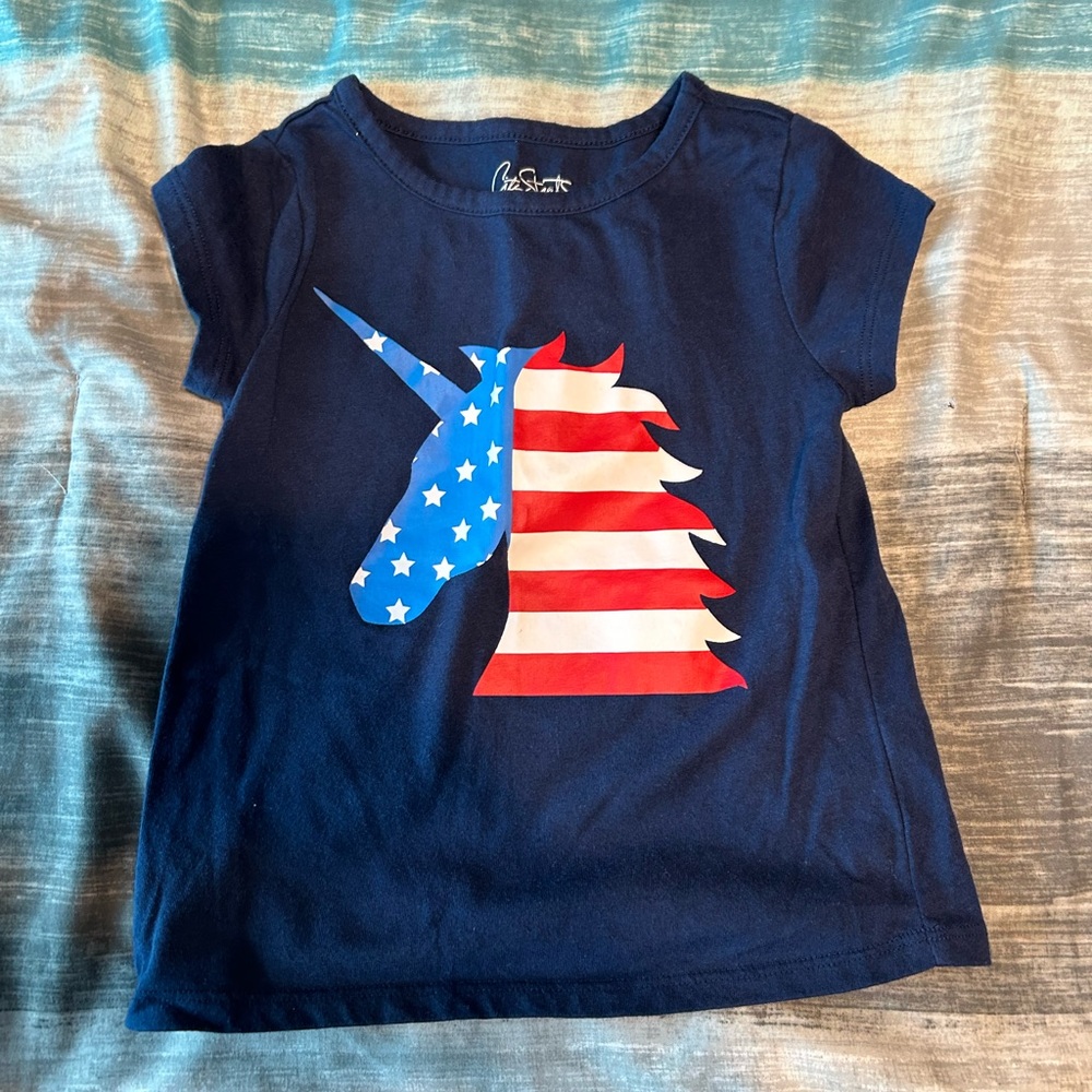City Streets 2T Flag Unicorn T-Shirt